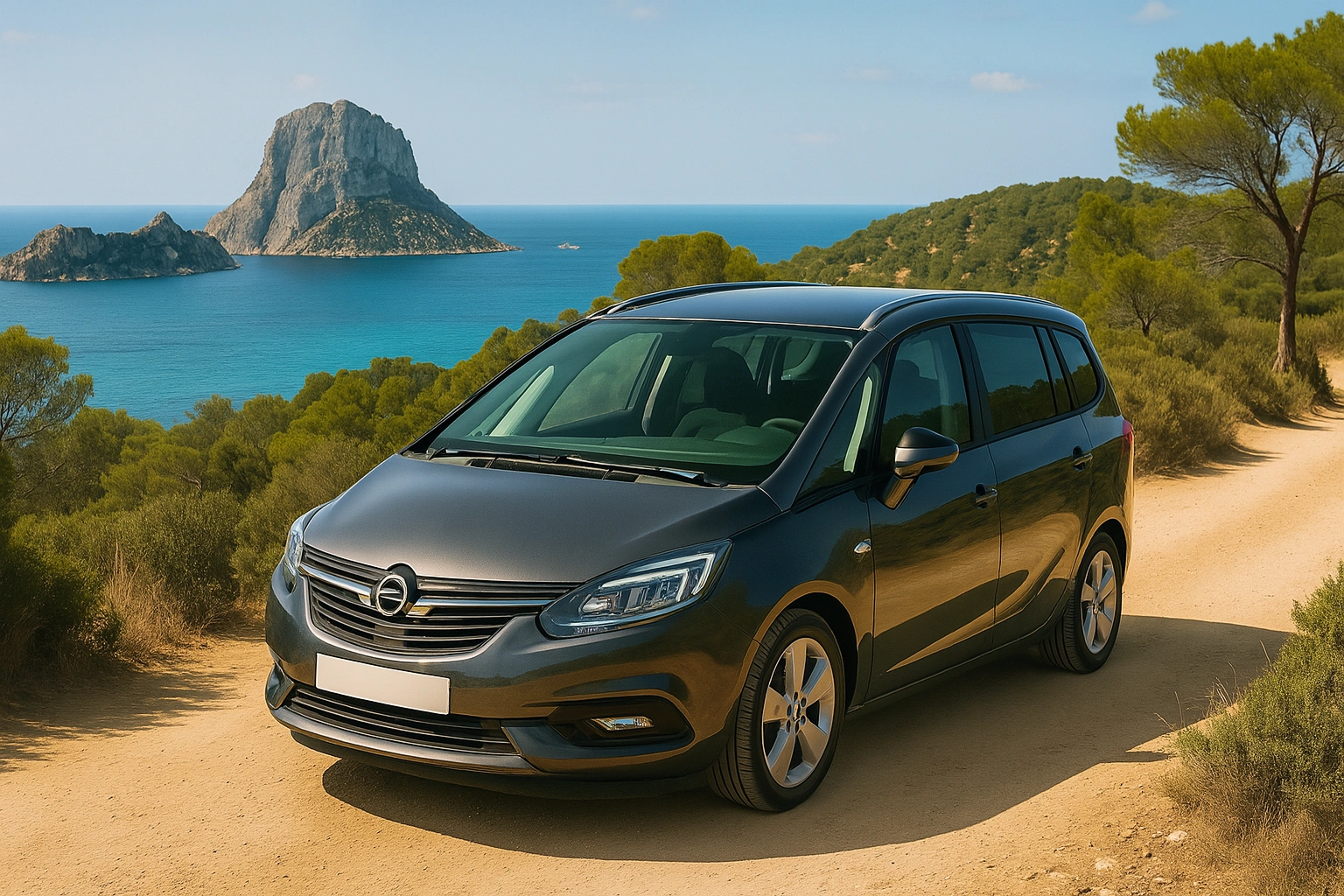 Alquiler coche 7 plazas Opel Zafira en Ibiza